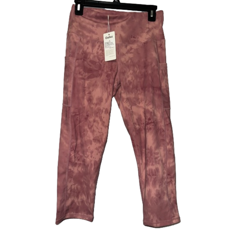 Oalka Tie and Dye Medium Capri Pants, workout - Picture 1 of 5